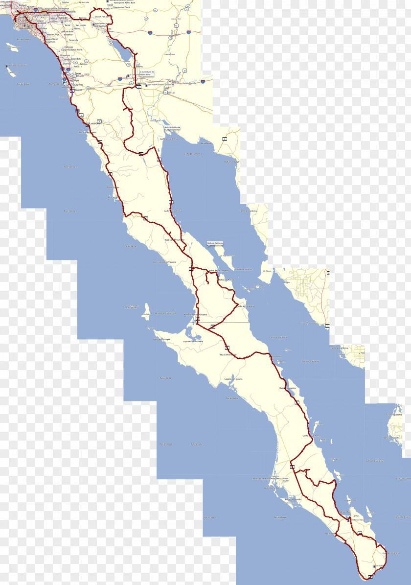 Baja 4000 California Map Ecoregion Off-roading PNG
