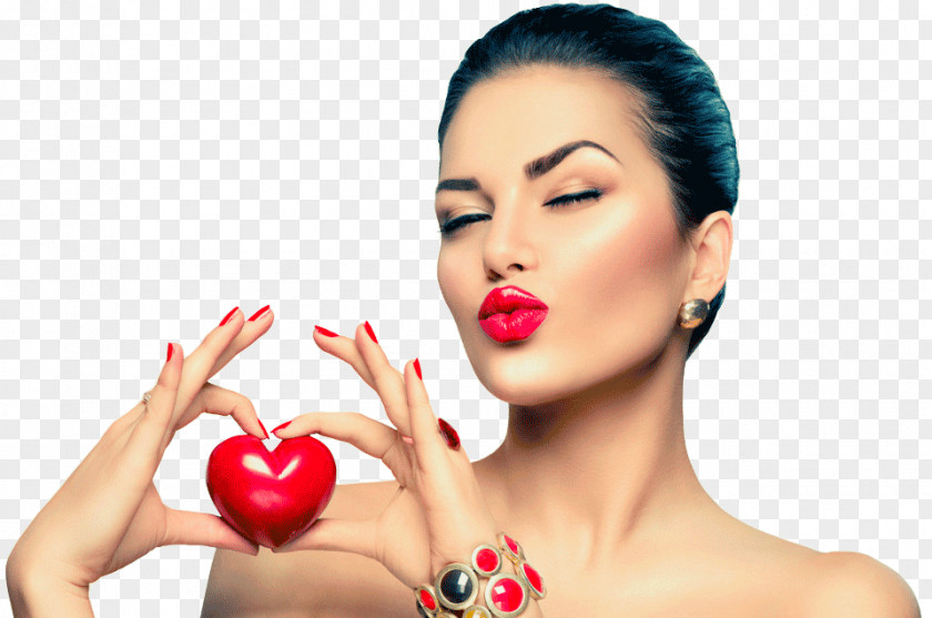 Beauty Shop Valentine's Day Heart Eyelash Gift Clip Art PNG