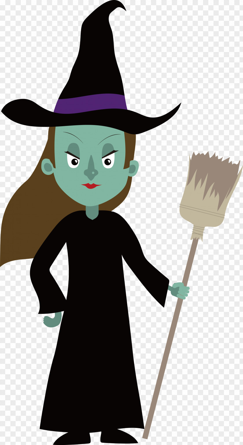Black Witch Vector Boszorkxe1ny Disguise Halloween Illustration PNG