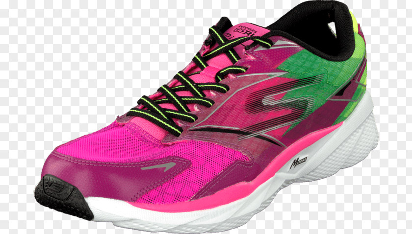 Pink Lime Sports Shoes Skechers Go Run 4, Women's Training Running Shoes, (Pink/Orange), 3 UK (36 Eu) Sandal PNG