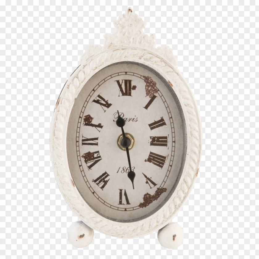Shabby Chic Cottage Wall Clocks Clayre & Eef 6KL Uhr Paris Weiß Ca 10 X 18 Cm Metal Antique PNG