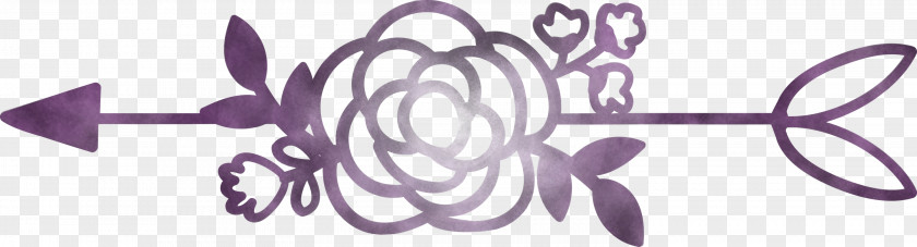 Boho Arrow Flower PNG