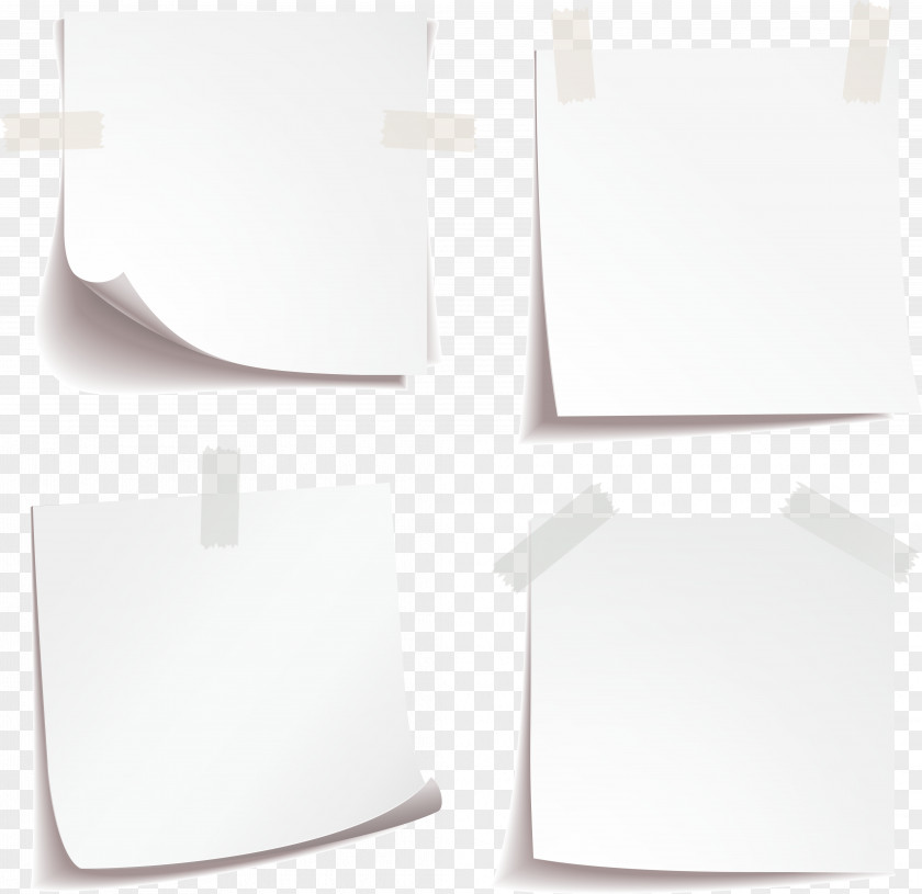 White Notes Paper Rectangle PNG