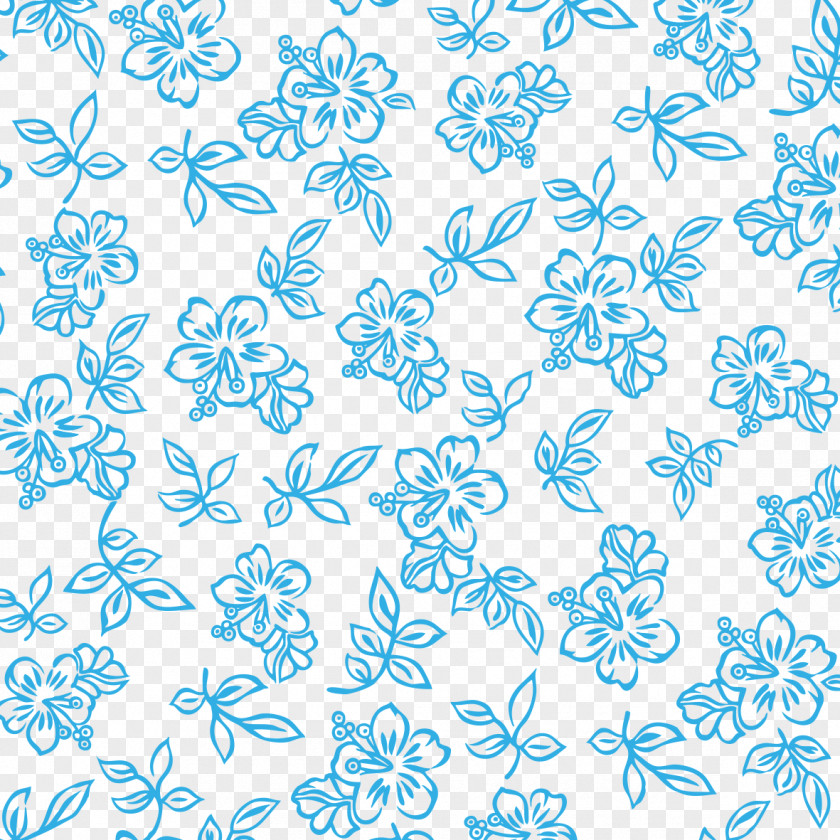 Blue Flower Pattern PNG