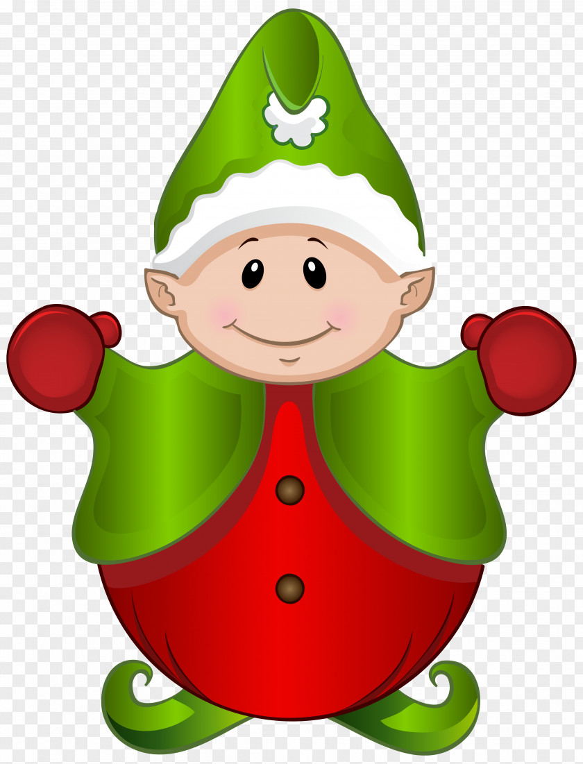 Cute Elf Clipart Image Santa Claus Christmas Clip Art PNG
