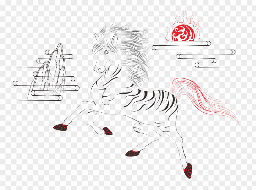Fallow Deer Classic Of Mountains And Seas Mythology Quagga Creative Work Tiger PNG