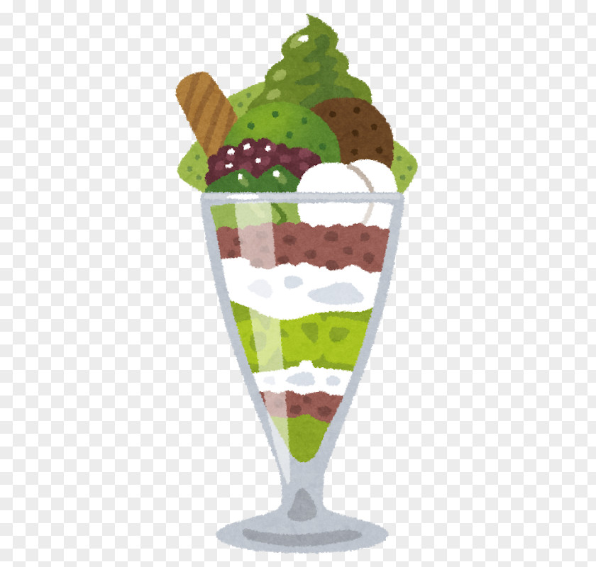 Ice Cream Sundae Parfait Matcha Cones PNG