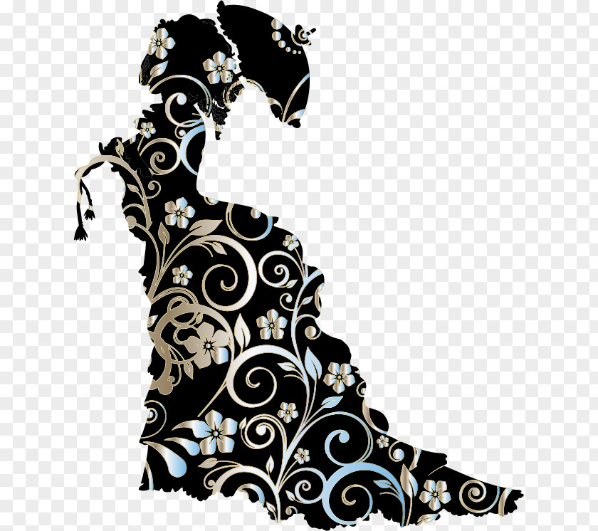 Colorful Fashion Silhouette Female Clip Art PNG