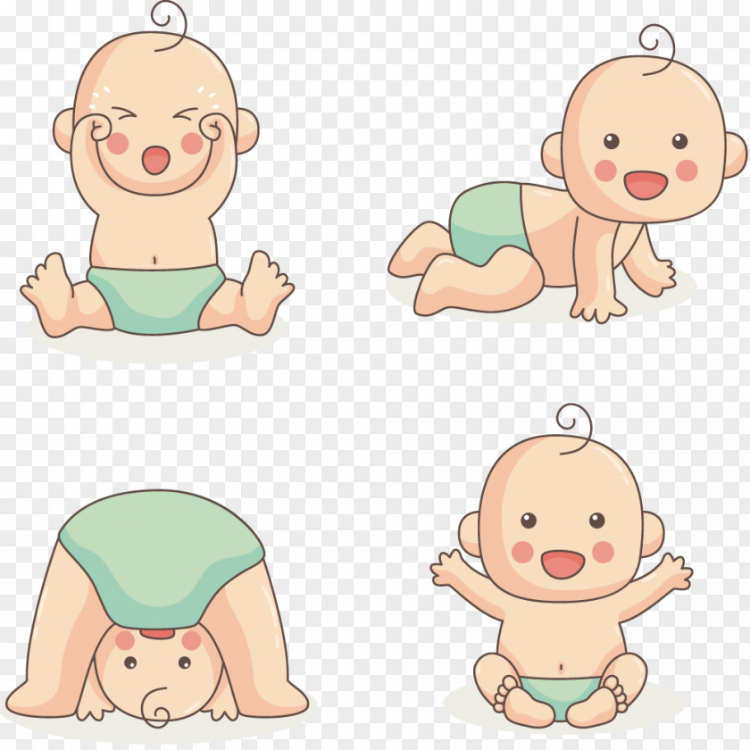 Hand-painted Blue Baby Diapers Infant Shower Cuteness Child PNG