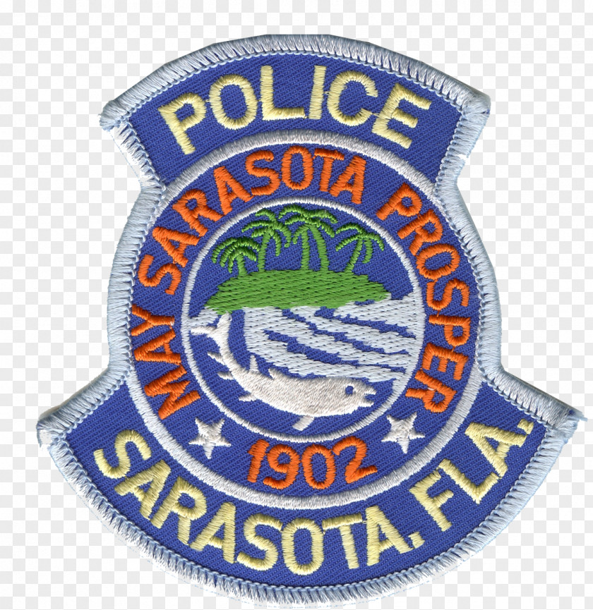 Police Sarasota Department Officer Badge PNG