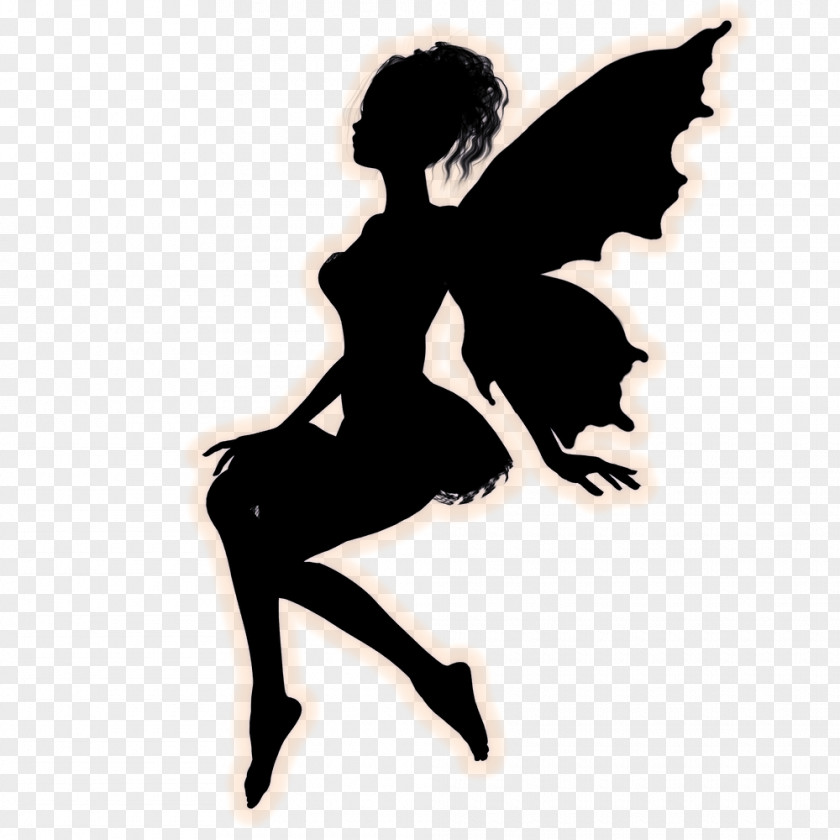 Fairy Silhouette Angelet De Les Dents Pixie Drawing PNG