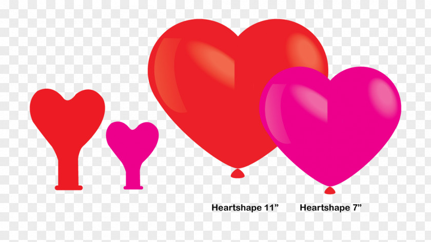 Heart-shaped Balloon Range Heart Gift Helium PNG