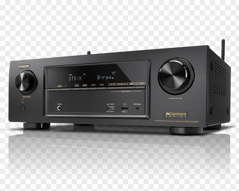 Home Stereo Cd Recorder AV Receiver Denon AVR-X1300W Video Surround Sound PNG