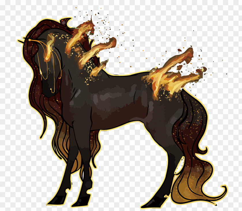 Vector Fire Horse Flame PNG