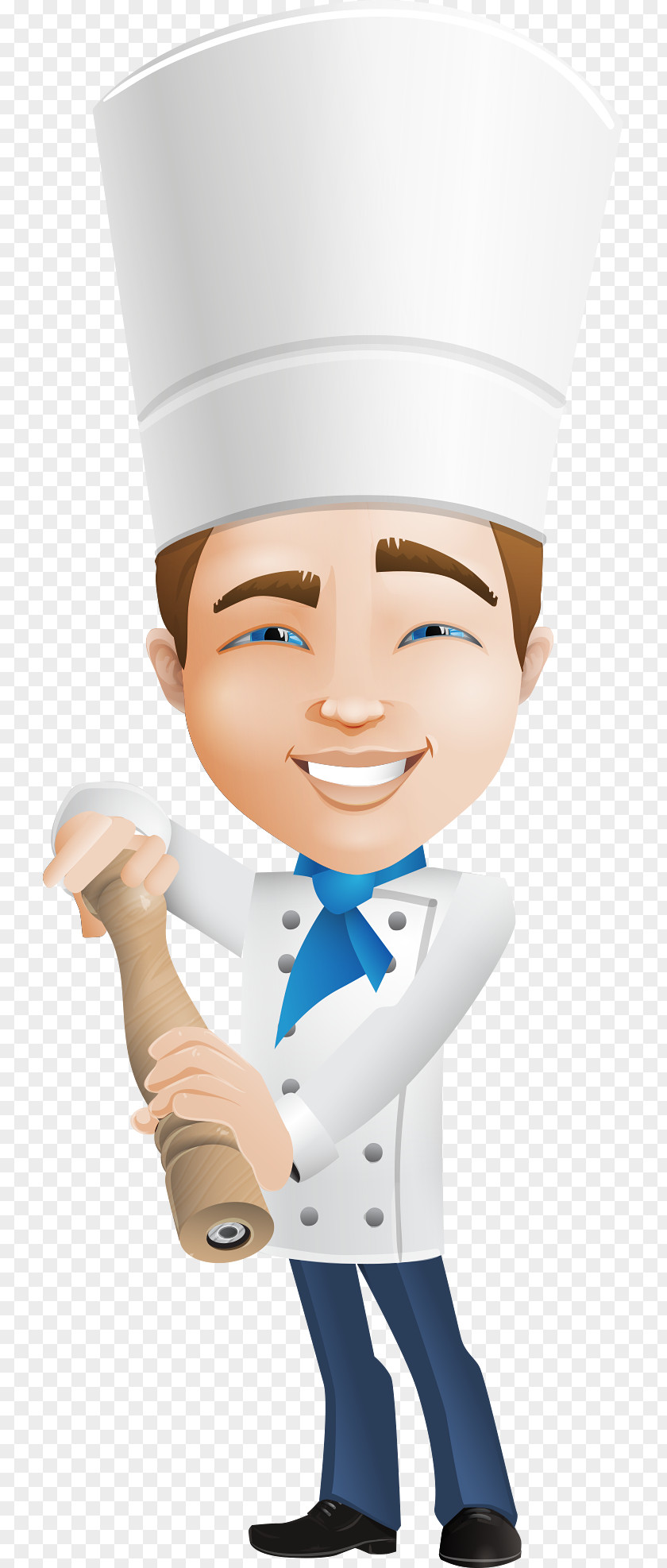 Cartoon Chef Wearing A Chef's Hat Character PNG