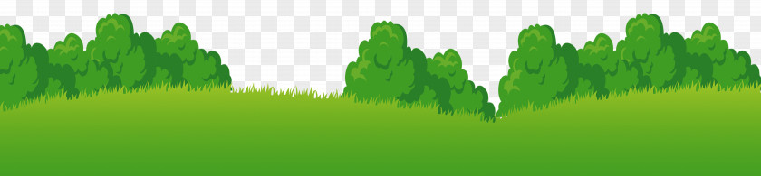 Cartoon Green Tree Grass Bottom Background Drawing PNG