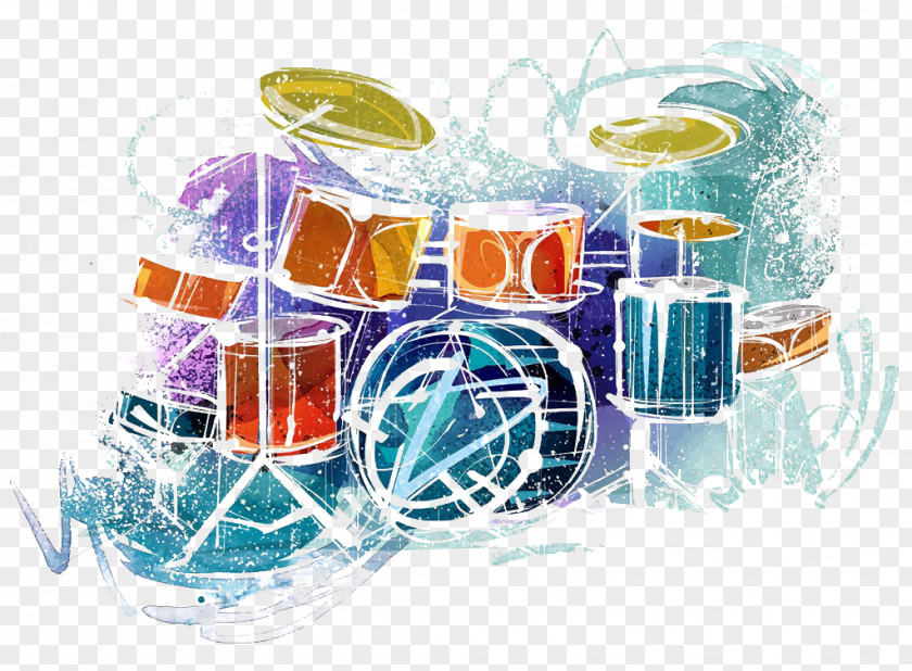 Drawing Watercolor Painting Music Drums PNG painting Drums, Musical Instruments clipart PNG