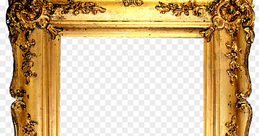 Fancy Pendant Picture Frames Gold Decorative Arts Clip Art PNG