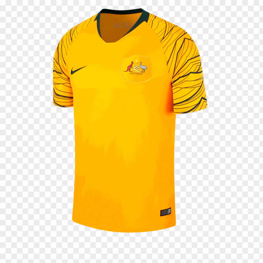 Nike 2018 World Cup Australia National Football Team Stadium Jersey PNG