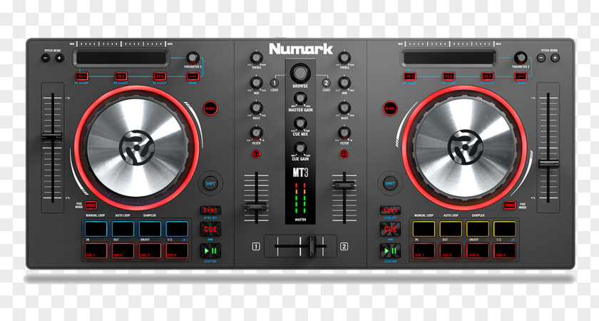 Sound Module DJ Controller Disc Jockey VirtualDJ Numark Mixtrack 3 Industries PNG