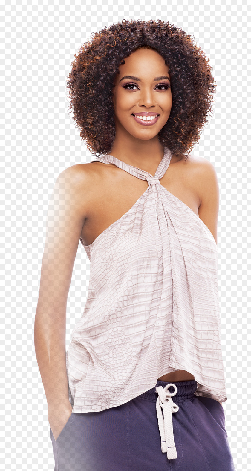 Wigs Afro Jheri Curl Hair Coloring Long PNG