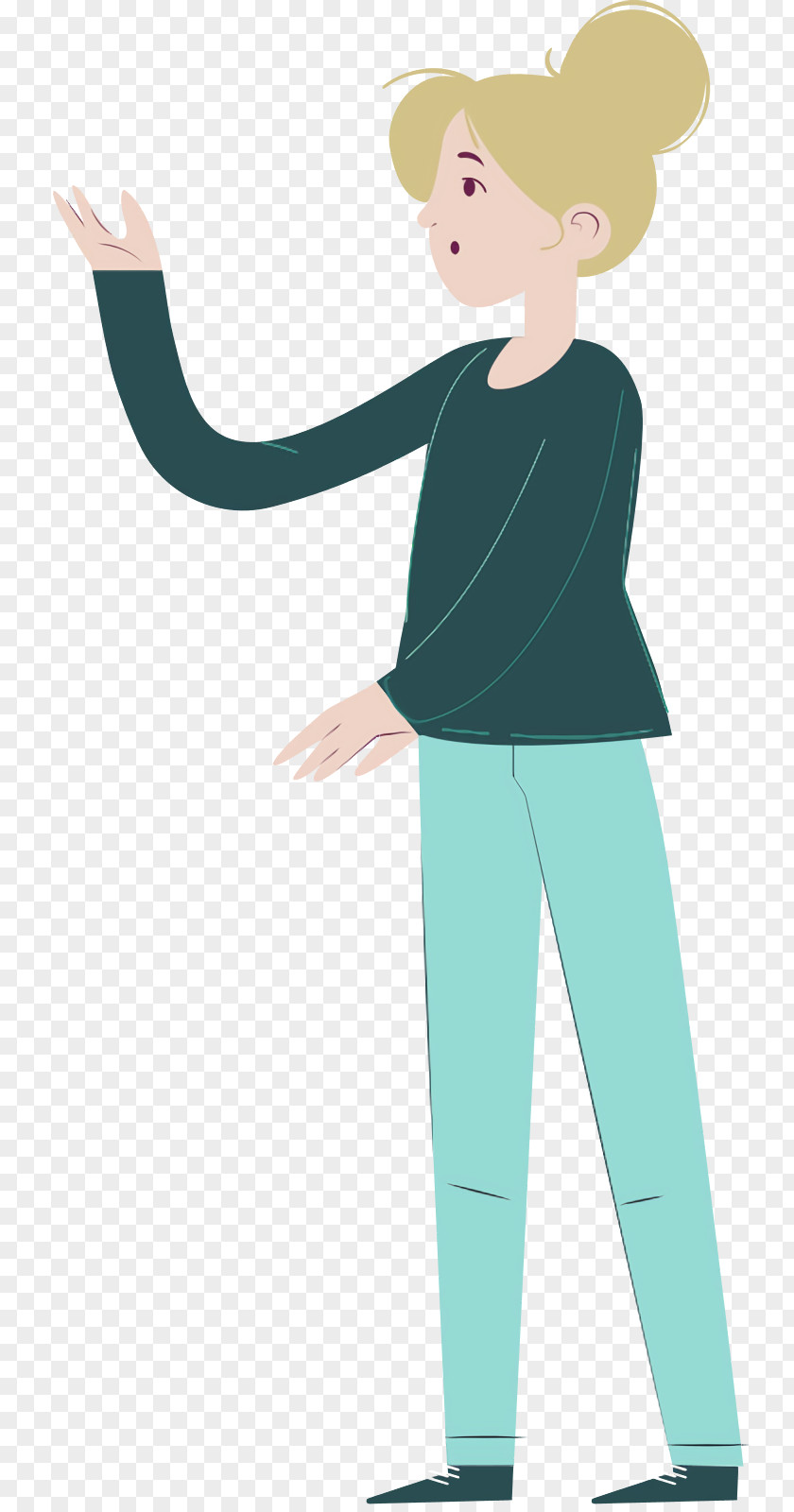 Clothing Cartoon Teal Male Happiness PNG