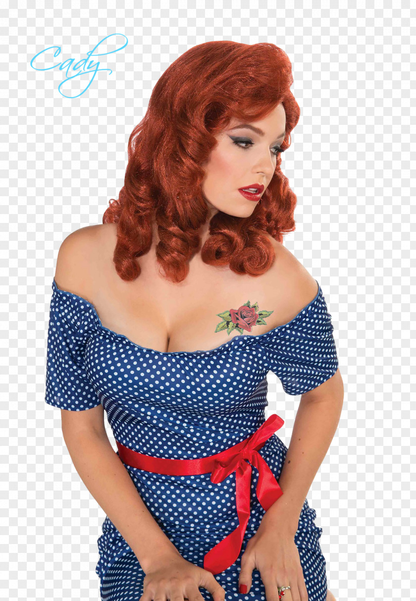 Costume 1950s Wig 1940s Pin-up Girl PNG girl, woman clipart PNG