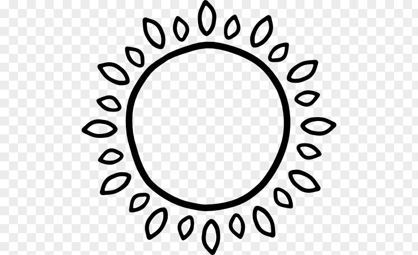 Hand Drawn Sun Art PNG