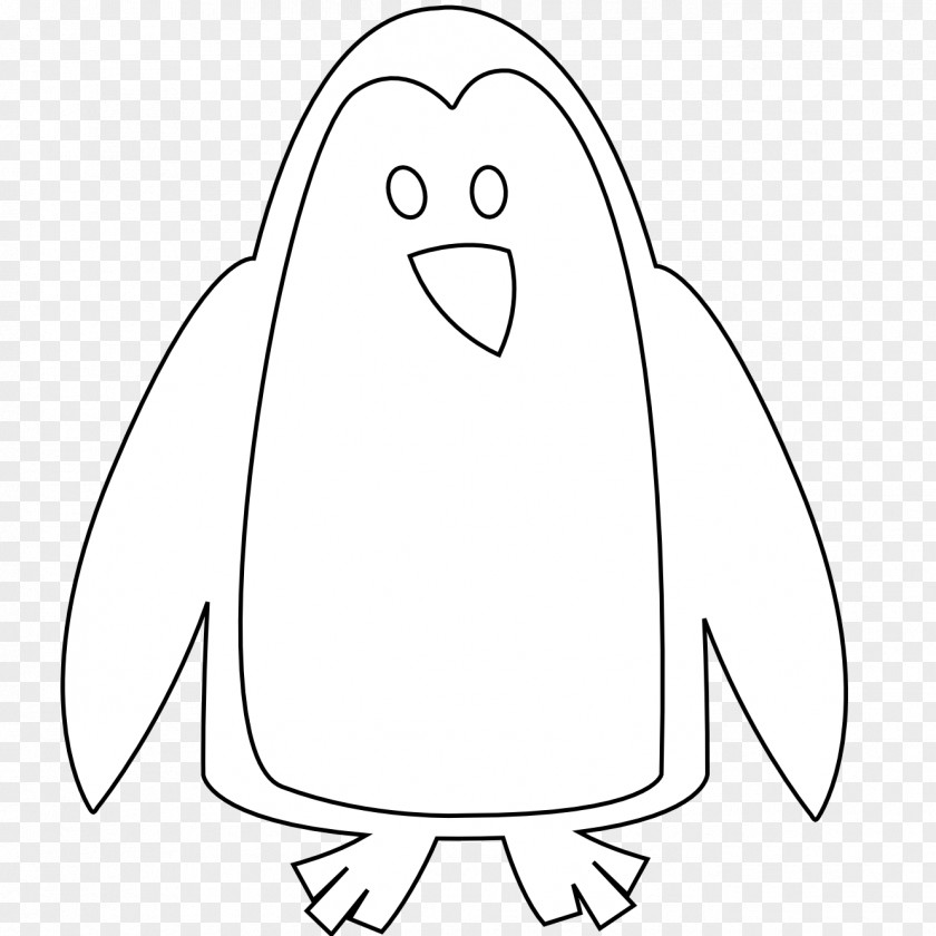 Line Art Animals Penguin Drawing Black And White Clip PNG