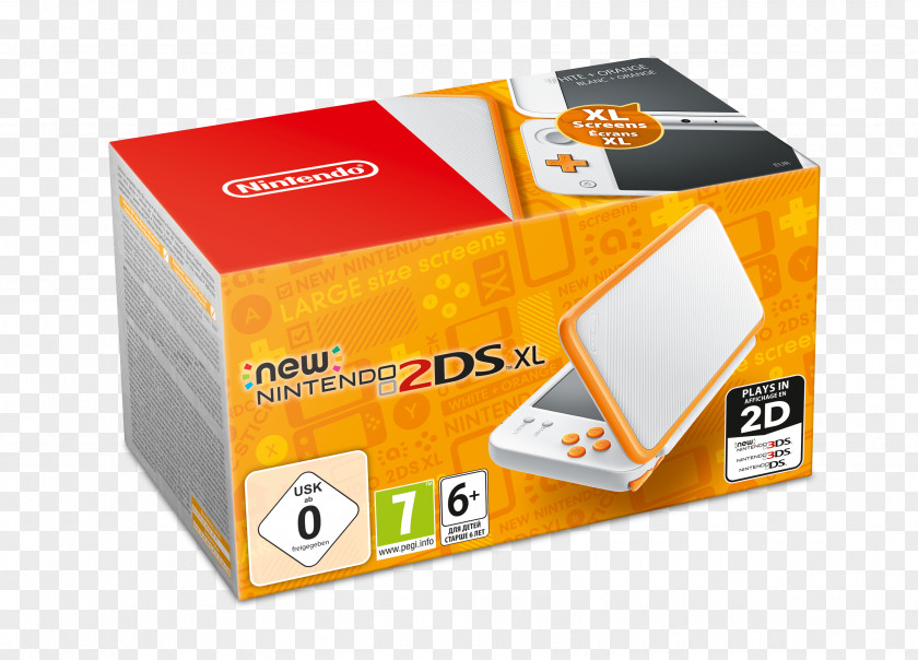 Orange And White Nintendo Switch New 2DS XL 3DS PNG