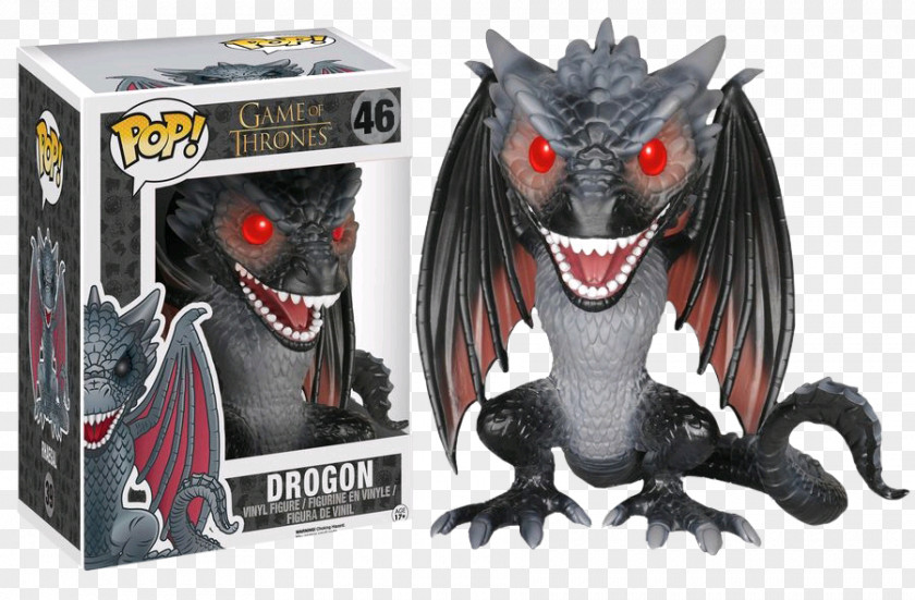 Drogon Funko Game Of Thrones Redeyed Pop Vinyl Exclusive Daenerys Targaryen Rhaegal Viserion PNG