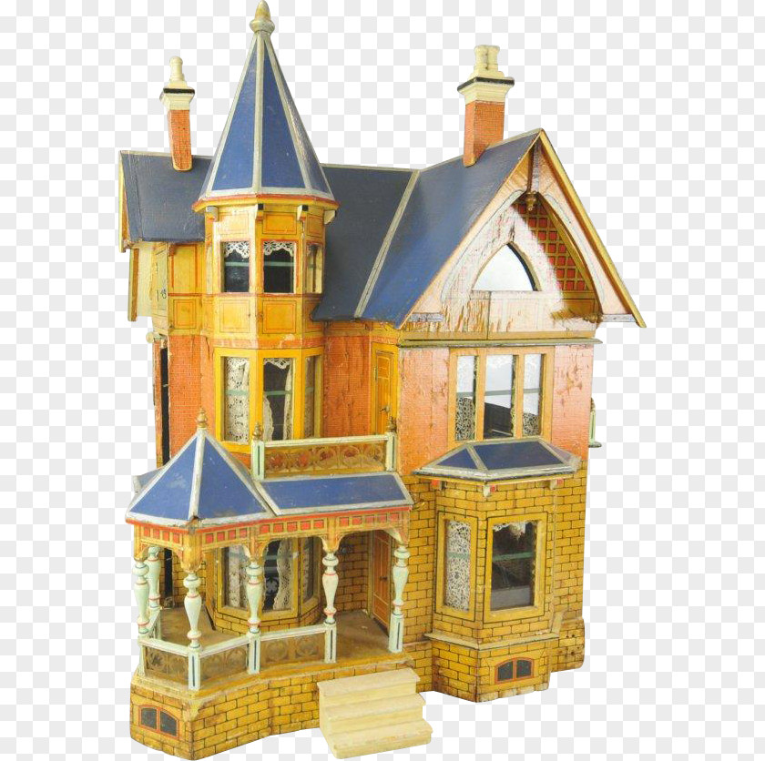A Treasure House Dollhouse Roof Toy Building PNG