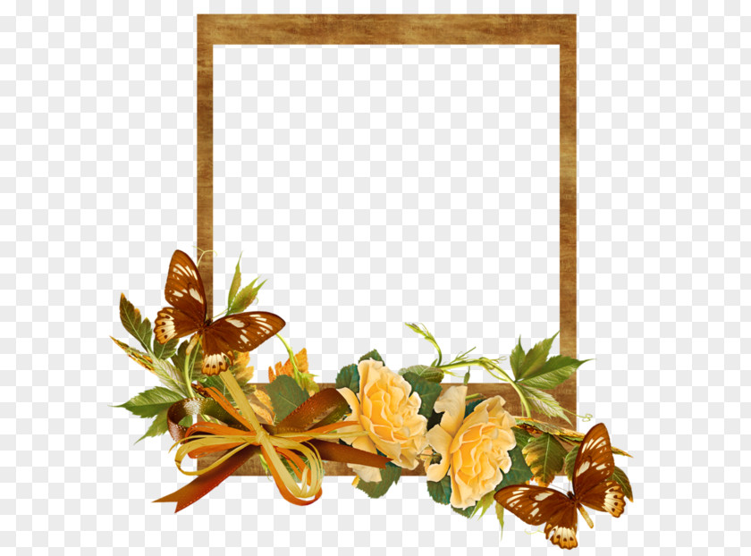 Autumn Flowers Frame Flower Clip Art PNG