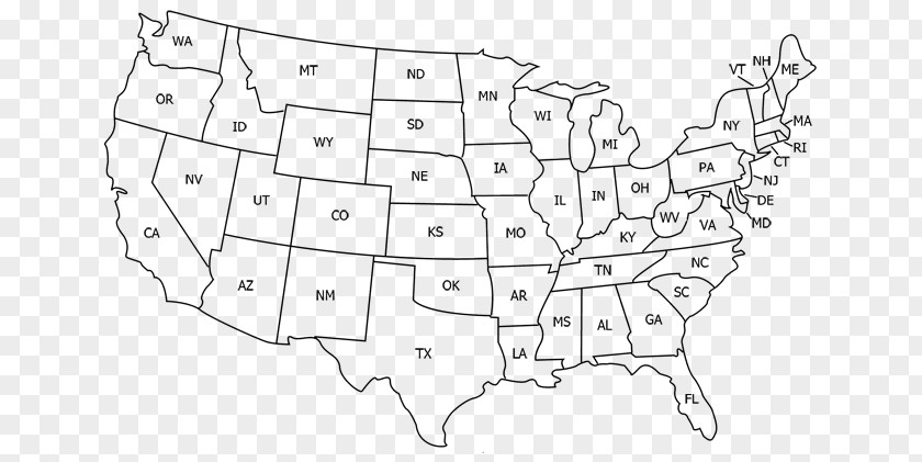 Map Usa United States World U.S. State Abbreviation PNG