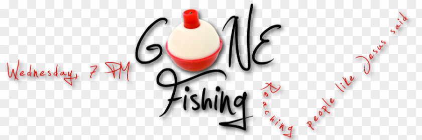 Gone Fishing Logo Calligraphy Font PNG
