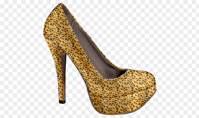 Leopard High Heels Shoe High-heeled Footwear Designer Clip Art PNG