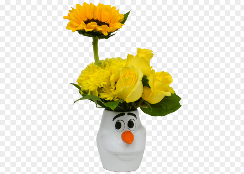 Sunflower Vase Olaf Floral Design Flower Bouquet Cut Flowers The Walt Disney Company PNG