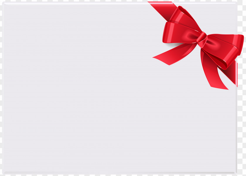 Empty Card With Red Ribbon Clip Art Gift Shoelace Knot PNG