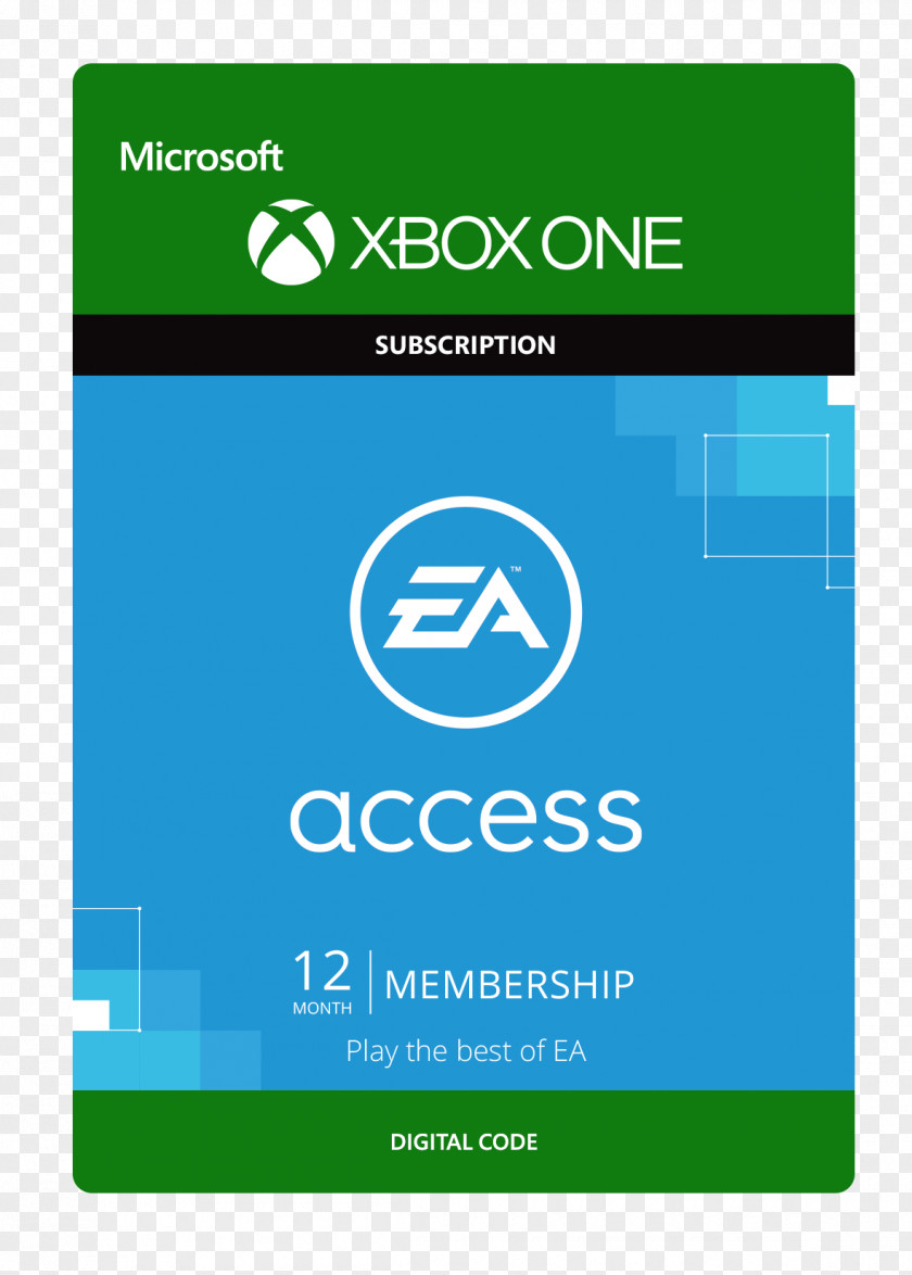 Electronic Arts EA Access Xbox One Live Video Game PNG