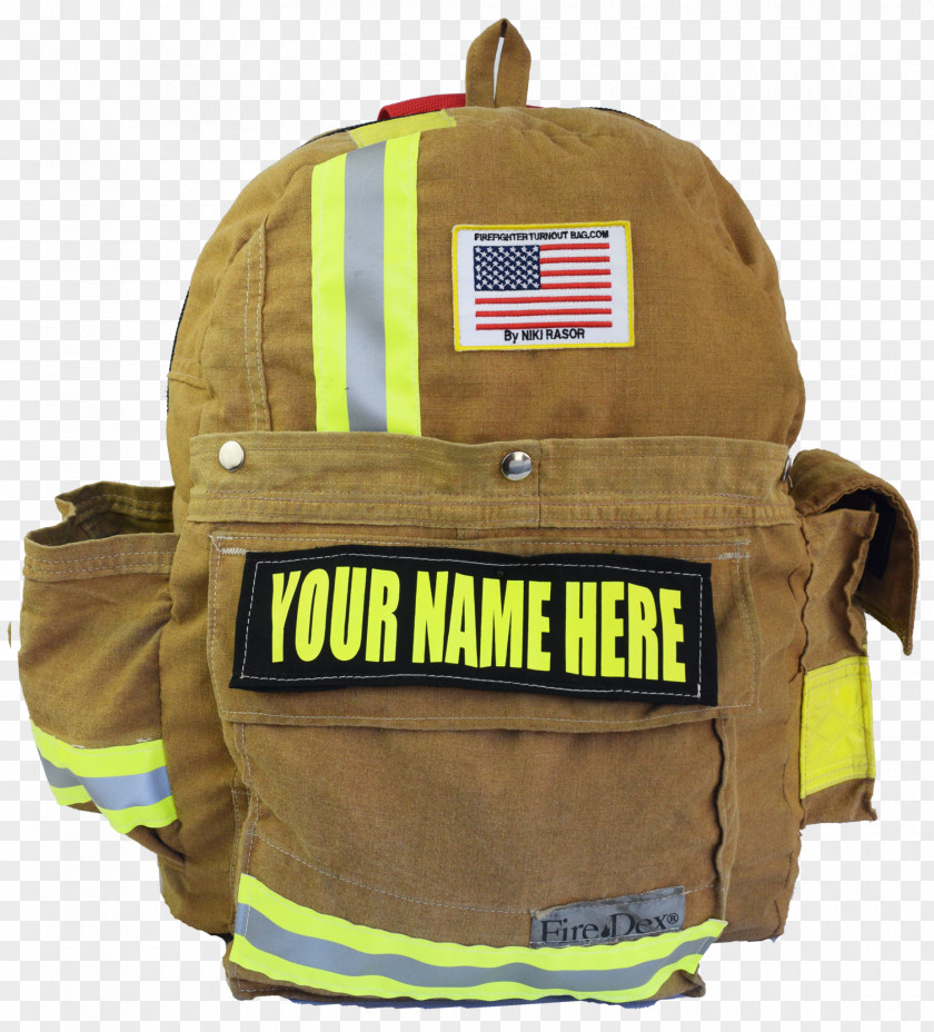 Firefighter Bag Backpack Bunker Gear Pocket PNG