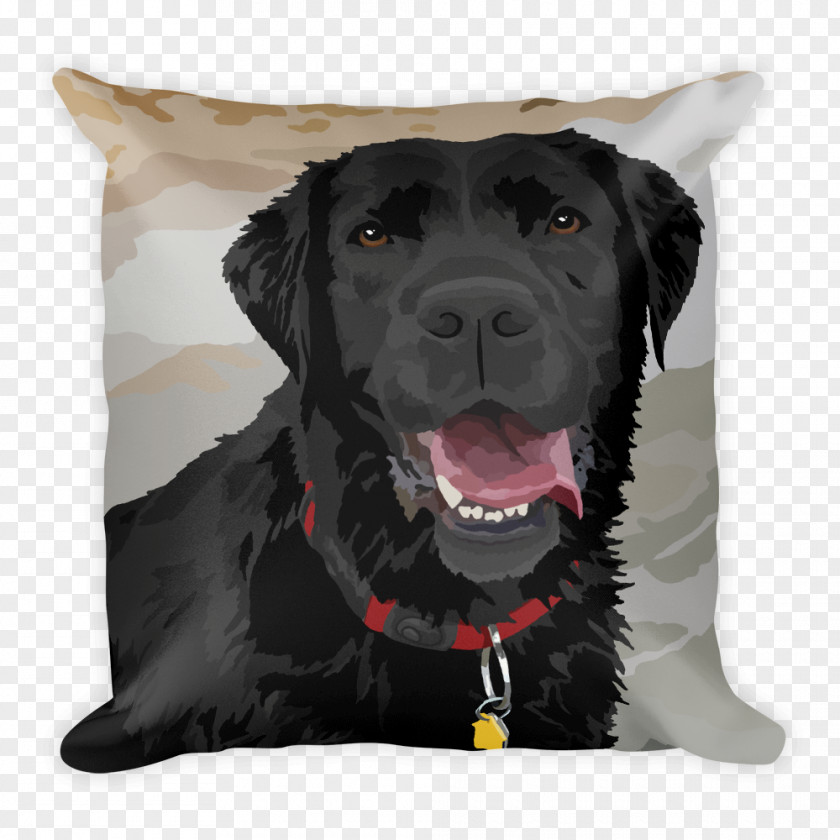 Hand-painted Horse Labrador Retriever Flat-Coated Dog Breed Cushion Throw Pillows PNG