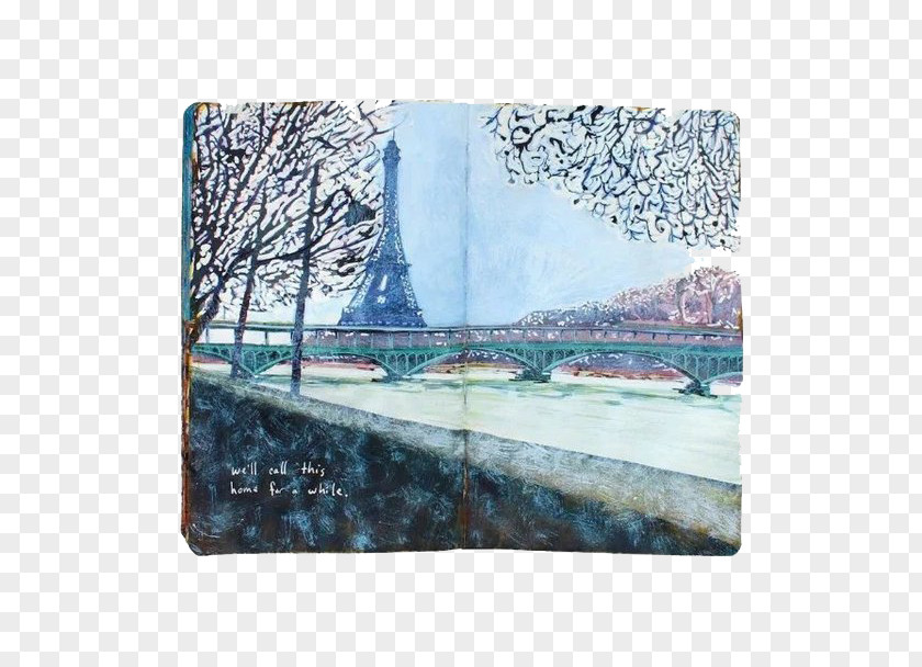 Book Scenery Paper Painting Moleskine Artist Acrylic Paint PNG