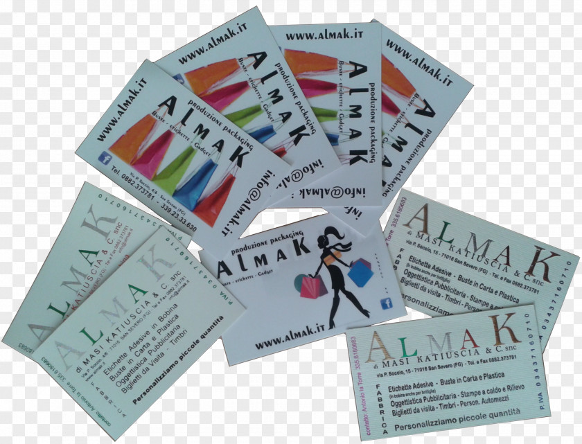 Paper Label Visiting Card Almak S.n.c Printing PNG