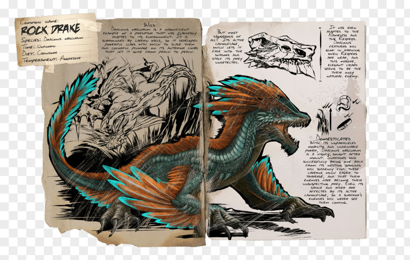 Dinosaur ARK: Survival Evolved Tame Animal Drawing Image PNG