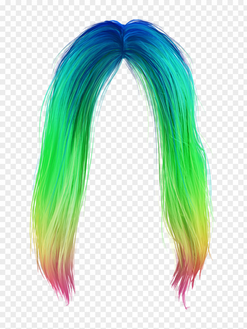 Touch Hair Green Wig PicsArt Photo Studio Dye PNG