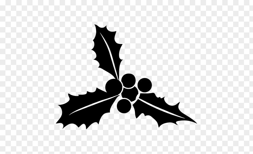Christmas Mistletoe Silhouette Clip Art PNG