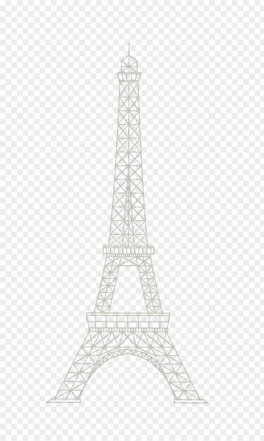 Eiffel Tower White Black Pattern PNG