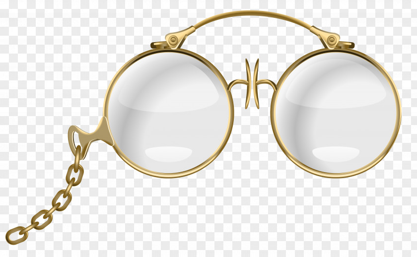 Glasses Earring Pearl Necklace PNG