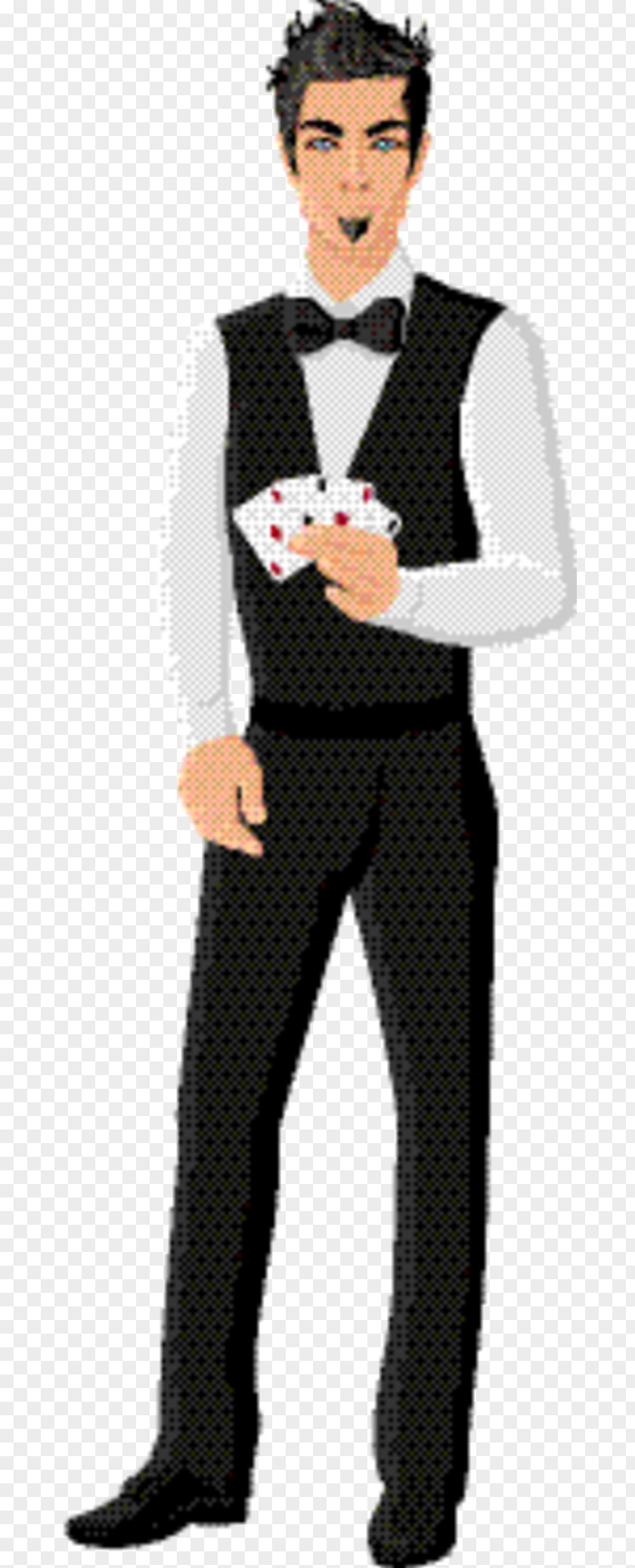 Pocket Trousers Bow Tie PNG