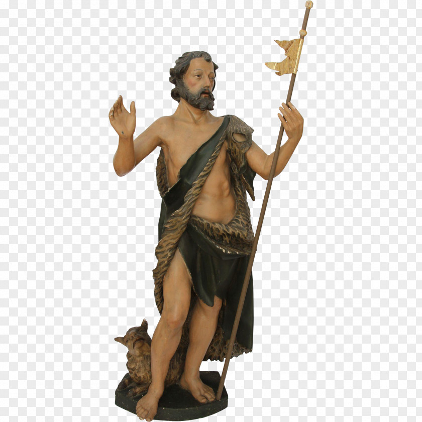 Gift Top View Statue Of John The Baptist, Charles Bridge Bronze Sculpture Wood Carving PNG